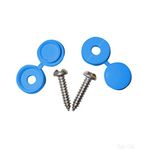 PEARL CONSUMABLES Number Plate Security Caps & Screws - Blue