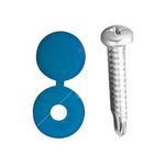 Pearl Consumables Number Plate Drill Screws & Caps - Blue (PNP959)