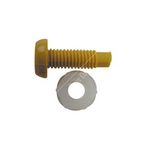 Wot-Nots Number Plate Plastic Nut & Screw - Yellow (PWN085)