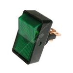 Wot-Nots On/Off Round Switch - Green Illuminated (PWN229)