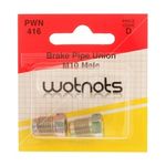 Wot-Nots Brake Pipe Unions - Male M10 x 1 Pitch (PWN416)