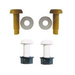 Wot-Nots Number Plate Screws & Nuts - White & Yellow - M6 x 23mm (PWN547)