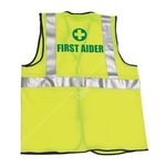 Safety First Aid Hi-Vis First Aider Waistcoat - S/M (Q4214)