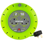 Status 2 Way Cassette Cable Reel - Green - 10m (S13A10MCR6)