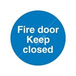 Castle Promotions Fire Door Keep Closed Sign - Self Adhesive Vinyl - 100mm x 100mm (SS006SA)