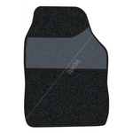 Streetwize Standard Universal Velour Mat Set - Black/Black Binding - 4 Piece