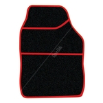 Streetwize Standard Universal Velour Mat Set - Black/Red - 4 Piece