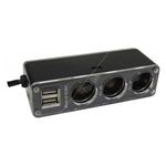 Streetwize Triple Socket Adaptor & Twin USB - 12V