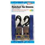 Streetwize Ratchet Tie Down S Hooks - 3.5m - Pack Of 2