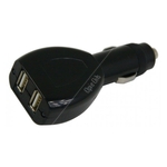 Streetwize Twin USB Adaptor - Black - 12V