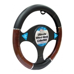 Streetwize Steering Wheel Cover With Luxury - Black/Wood