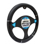 Streetwize Steering Wheel Cover With Luxury - Black/Metallic