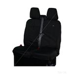 TOWN & COUNTRY Van Seat Cover - Double - Black - Fits: Ford Transit Custom Torneo/Kombi 2013 Onwards