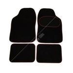 Polco Luxury Universal Mat Set - Red S Binding - Black (UM11)