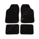 Polco Luxury Universal Mat Set - Silver Stitching - Black (UM15)