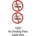Castle Promotions Indoor Vinyl Sticker - No Smoking Circle (V353)