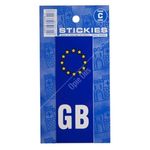 Castle Promotions Number Plate Sticker - Blue - Euro Plate & GB (V370)