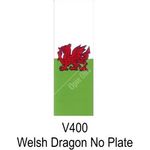 Castle Promotions Number Plate Sticker - Welsh Dragon (V400)