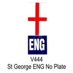 Castle Promotions Outdoor Vinyl Sticker - White - Eng & St. George Flag (V444)