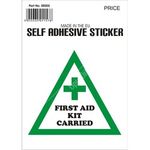 Castle Promotions Outdoor Vinyl Sticker - White - First Aid Kit On Board (V45)