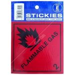 Castle Promotions Outdoor Vinyl Sticker - Red - Flammable Gas (V485)