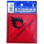 Castle Promotions Outdoor Vinyl Sticker - Red - Flammable Liquid (V499)