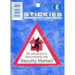Castle Promotions Indoor Vinyl Sticker - Valuables Are Security Marked (V561)