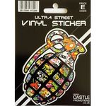 Castle Promotions Outdoor Vinyl Sticker - Stickerbomb Grenade (V588)