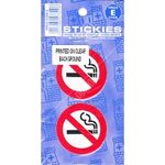 Castle Promotions Outdoor Vinyl Sticker - No Smoking Sign - On Clear Background (V601)