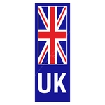 Castle Promotions  UK Union Jack Sticker For Registration Plate