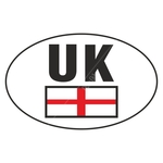 Castle Promotions UK St George Self Adhesive Oval Sticker