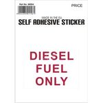 Castle Promotions Outdoor Vinyl Sticker - Red - Diesel Fuel Only (V94)