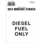 Castle Promotions Outdoor Vinyl Sticker - Black - Diesel Fuel Only (V95)