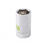 Carlyle Hand Tools Chrome Socket - 1/2 Inch Drive - 6 Point (CS12016M)