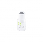 Carlyle Hand Tools Chrome Socket - 1/4 Inch Drive - 6 Point (CS140055M)