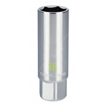 Carlyle Hand Tools Chrome Spark Plug Socket - 3/8 Inch Drive (CSSP3818M)