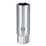 Carlyle Hand Tools Chrome Universal Spark Plug Socket - 3/8 Inch Drive (CSUSP3820)