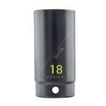 Carlyle Hand Tools Deep Impact Socket - 1/2 Inch Drive - 6 Point (CISD12018M)