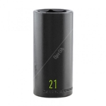 Carlyle Hand Tools Deep Impact Socket - 3/8 Inch Drive - 6 Point (CISD38021M)