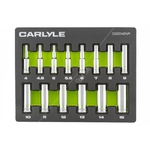 Carlyle Hand Tools Deep Socket Set - 4-15mm - 1/4 Inch Drive - 6 Point (CSSD14014M)
