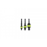 Carlyle Hand Tools Impact Quick Release Locking Hex Bit Adapter Set - 1/4 Inch Drive (CPAS3)
