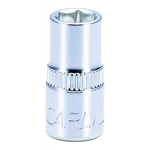 Carlyle Hand Tools Shallow Standard Socket  - 1/4 Inch Drive (S14007M)