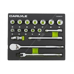 Carlyle Hand Tools Standard Chrome Socket Set - 8-19mm - 3/8 Inch Drive - 6 Point (CSS38017M)