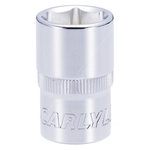 Carlyle Hand Tools Standard Shallow Socket - 1/2 Inch Drive (S12017M)