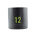 Carlyle Hand Tools Stubby Impact Socket - 1/2 Inch Drive - 6 Point (CISST1212M)