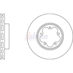 Fahren Vented Brake Discs - Front (FBD6307) For: Ford
