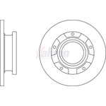 Fahren Solid Brake Discs - Rear (FBD6736) For: Ford