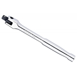 Chrome Plated Flex Handle Extension Bar With 180 Degree Pivoting Drive End