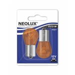 Neolux Twin Pack Standard Py21W 12V 21W Bulb For 581 Amber Bau15S Replacement