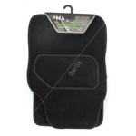 PMA Universal Luxury Car Mat Set With Heal Pad - Black